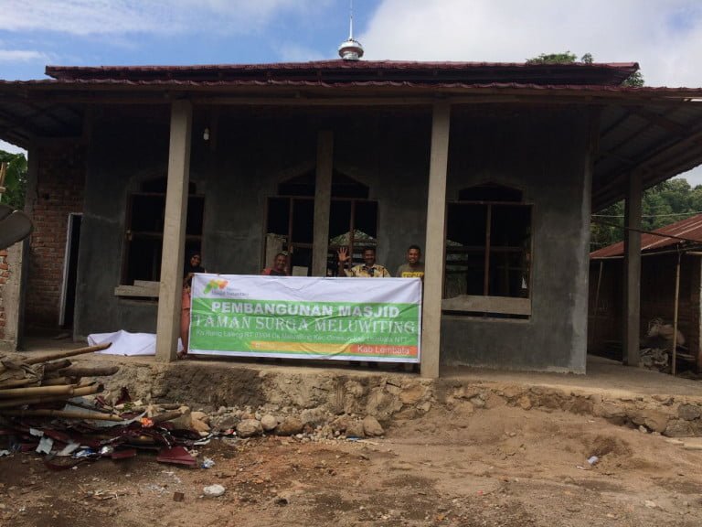 PROGRESS MASJID LEMBATA SUDAH 80%