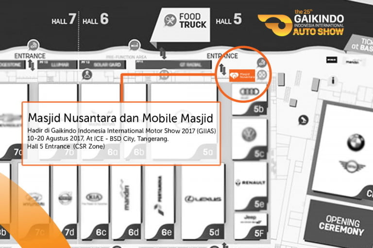 Masjid Nusantara dan Mobile Masjid Hadir di GIIAS 2017, BSD, Tangerang.