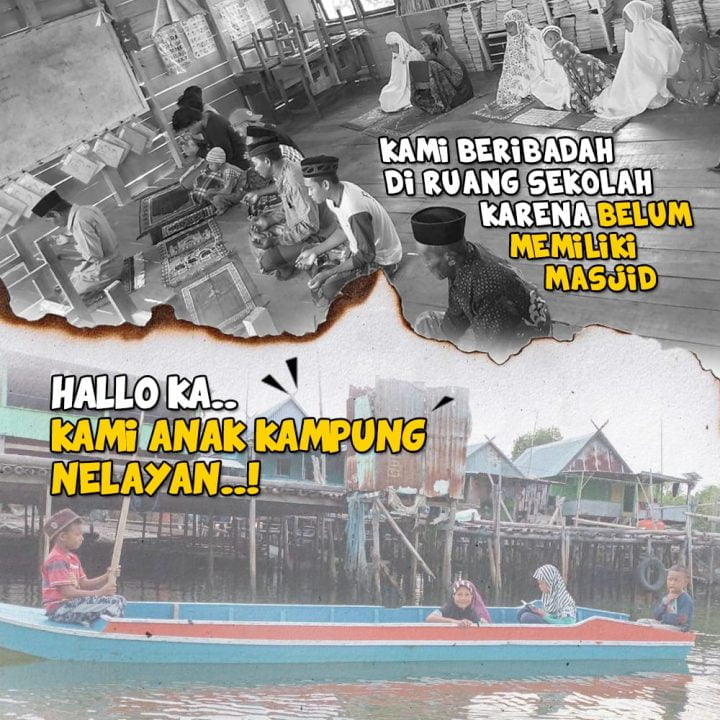Perjuangan Anak Kampung Nelayan yang Tak Miliki Masjid