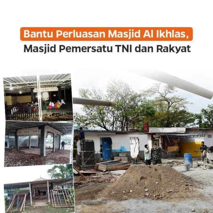Bantu Perluasan Masjid Al Ikhlas, Masjid Pemersatu TNI dan Rakyat