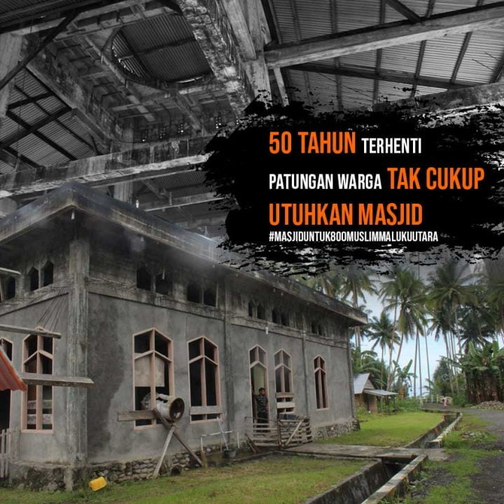 Perbaiki Masjid Satu-Satunya untuk 800 Muslim Worimoi Maluku Utara