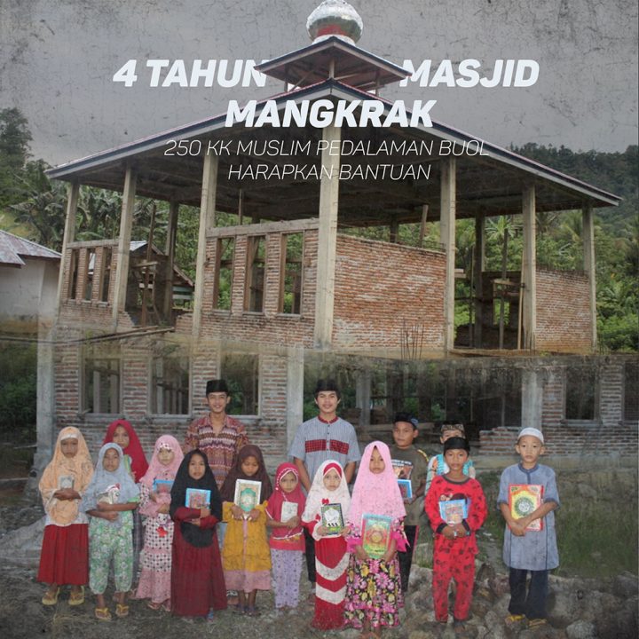 4 Tahun Masjid Mangkrak, Ratusan Muslim Pedalaman Buol Harapkan Bantuan