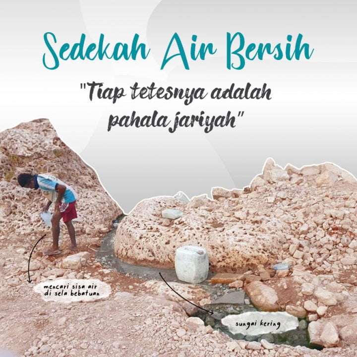 Krisis Air Bersih, Warga Mencari di Sela-sela Batu