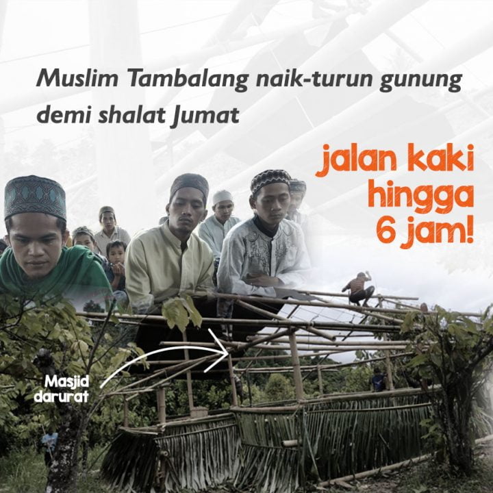 Ubah Gubuk Bambu Jadi Masjid Impian Muslim Tambalang