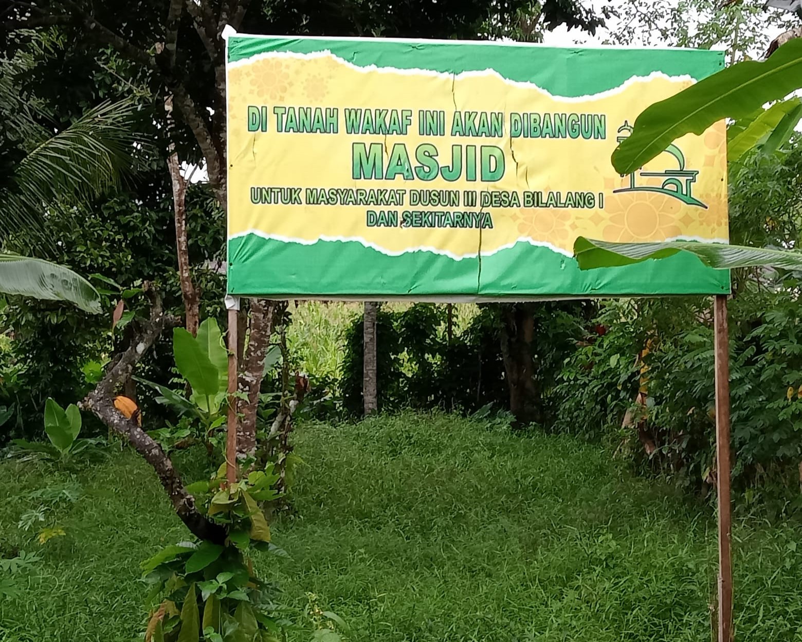 Tanda wakaf untuk masjid